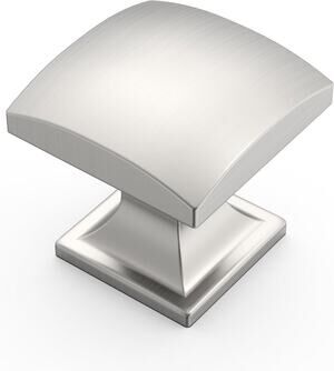 Amerdeco 10 Pack 1-1/3 Inch Brushed Satin Nickel Cabinet Knobs And Pulls-Single